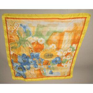 Watercolor Floral Garden Scarf Vintage Accessories